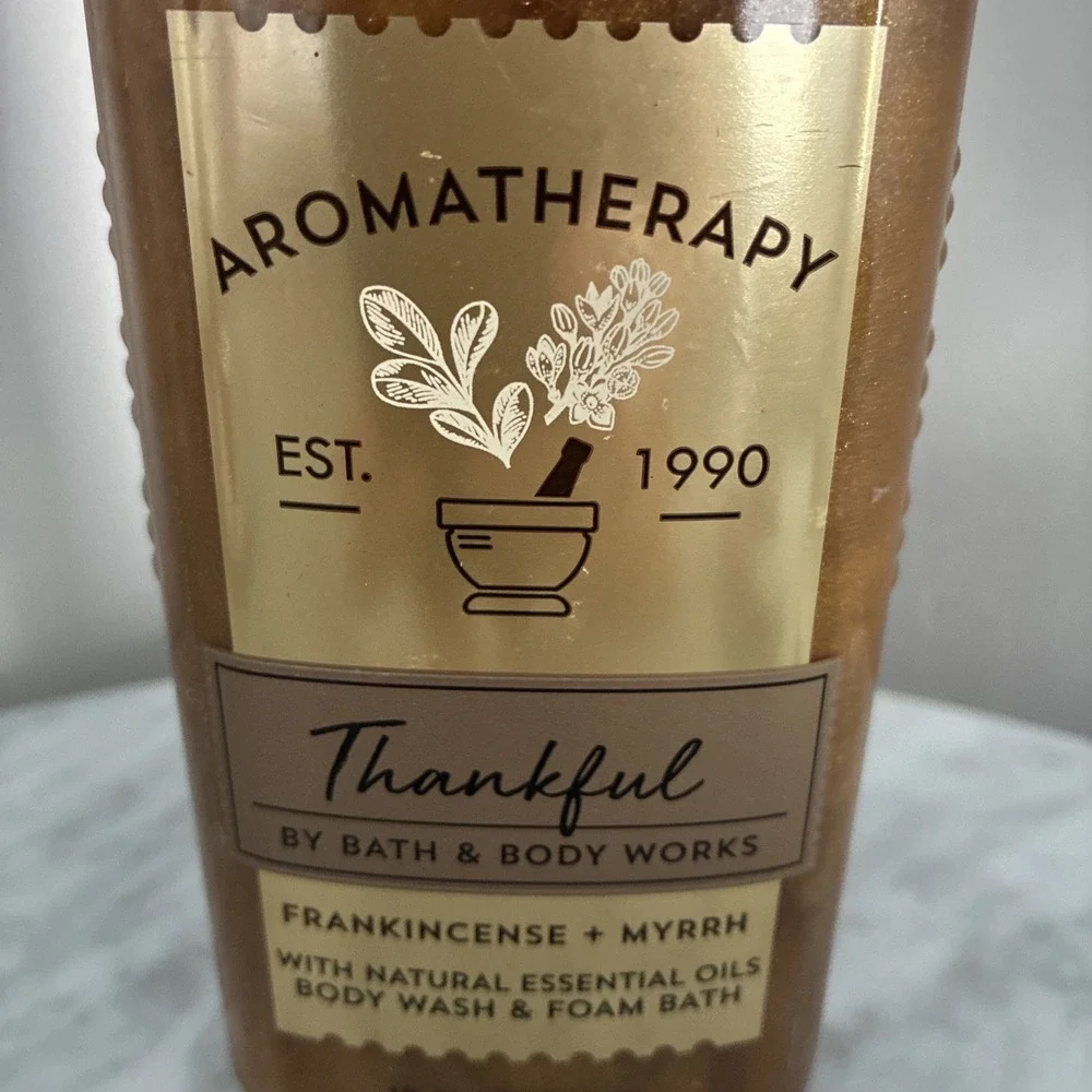 Bath & Body Works Aromatherapy Thankful Body Wash 10 oz Frankincense Myrrh